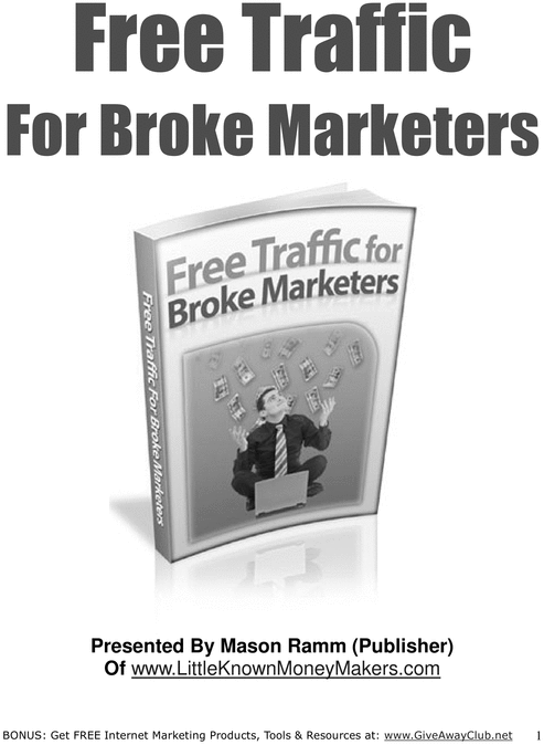 Product picture Free Traffic For Broke Marketers 